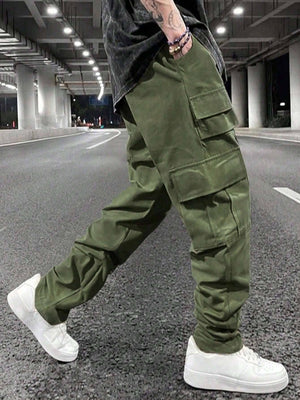 Multi-pocket Pants Loose Casual - Trendy Hati