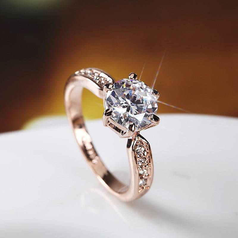 Elegant and luxurious wedding ring, women's Korean version of the living mouth ring - Trendy Hati