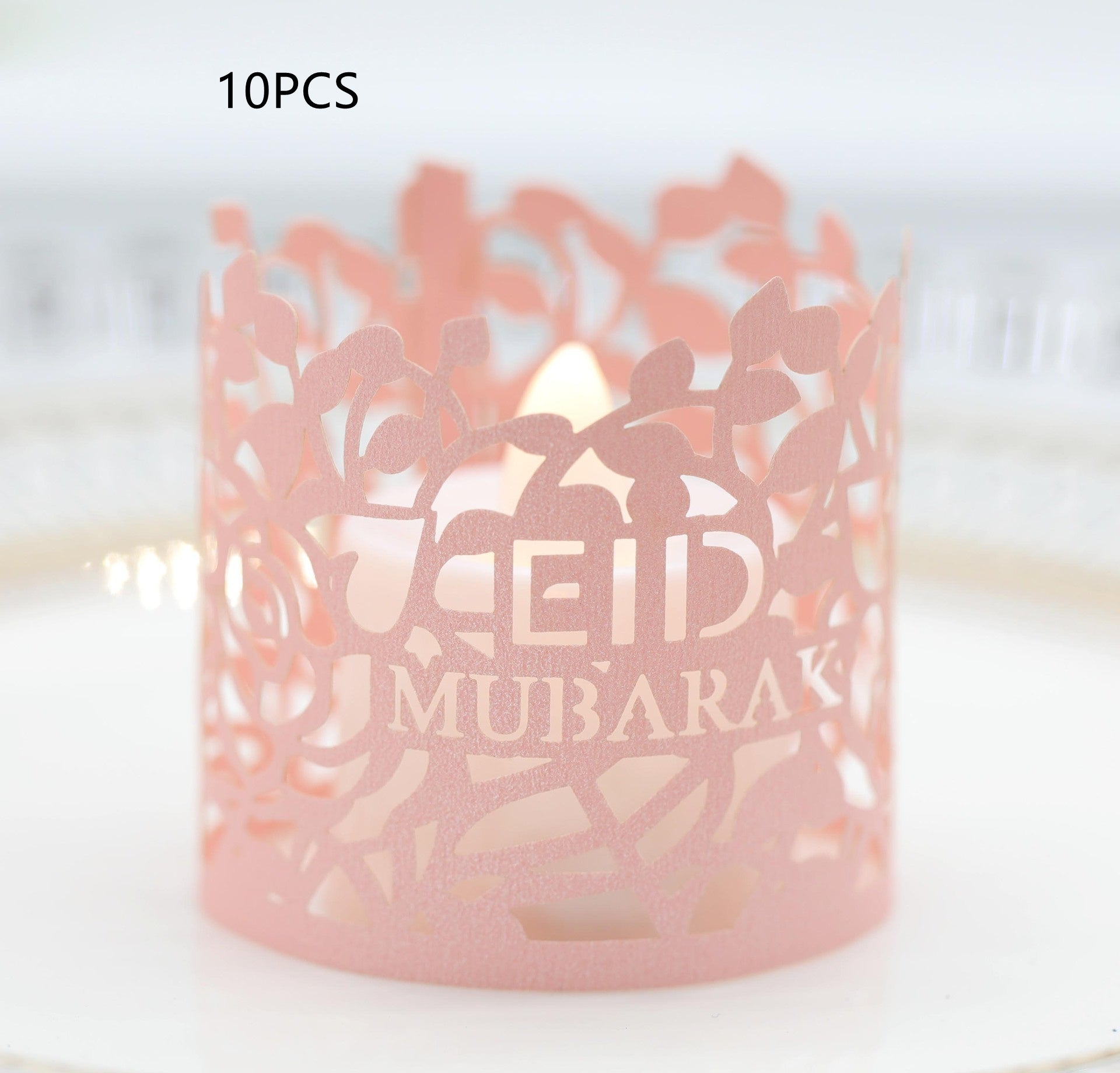 Ramadan Electronic Candle Lampshade Laser Cutout MOQ200