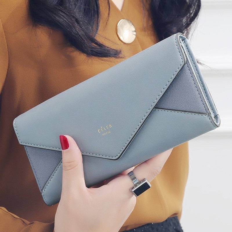 Style Envelope Designer Clutch Wallets For Women Hasp Pocket To Coin Card Holder Female Purses Long Wallet Ladies - Trendy Hati