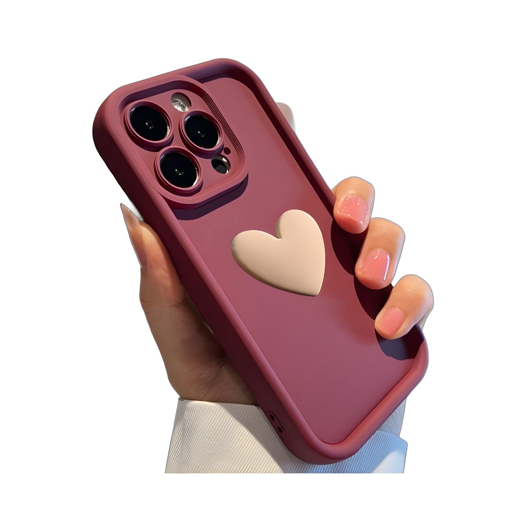 3D Love Suitable for Apple 15 Phone Protective Case Skin friendly Matte iPhone 14 ProMax Lens All Inclusive 16 - Trendy Hati