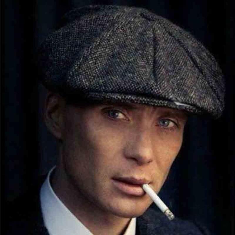 Wool Newsboy Caps Men Herringbone Flat Caps Gatsby - Trendy Hati