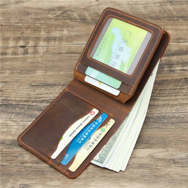 Men's Card Holder Genuine Leather Wallet - Trendy Hati