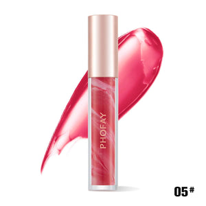 PHOFAY Rose Blooming Hydrating Lip Gloss - Trendy Hati