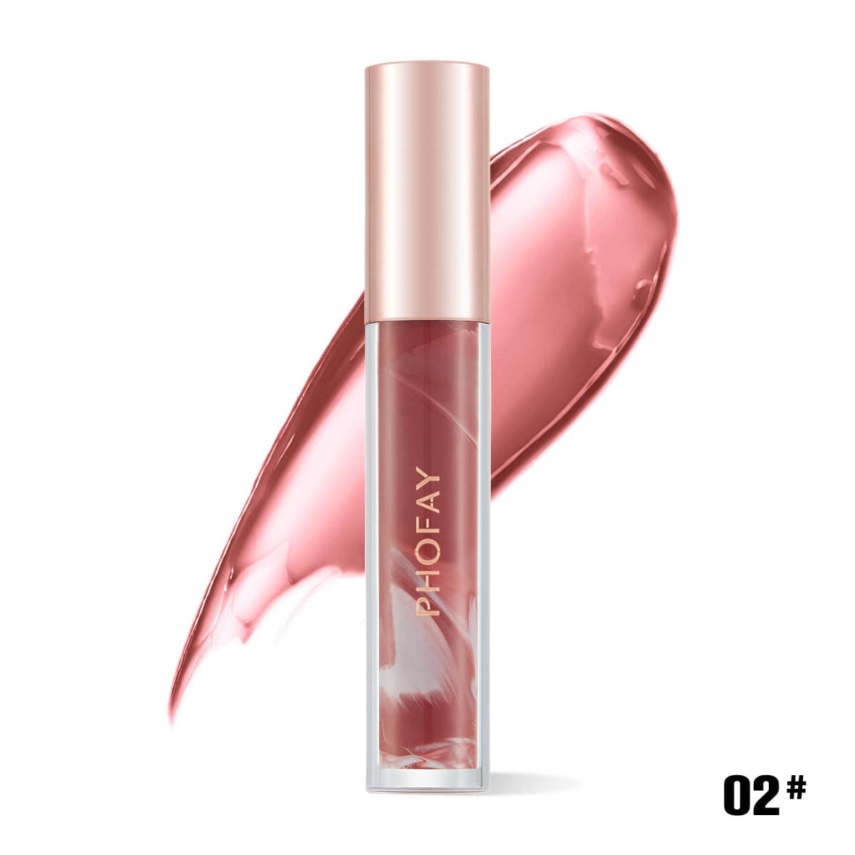 PHOFAY Rose Blooming Hydrating Lip Gloss - Trendy Hati