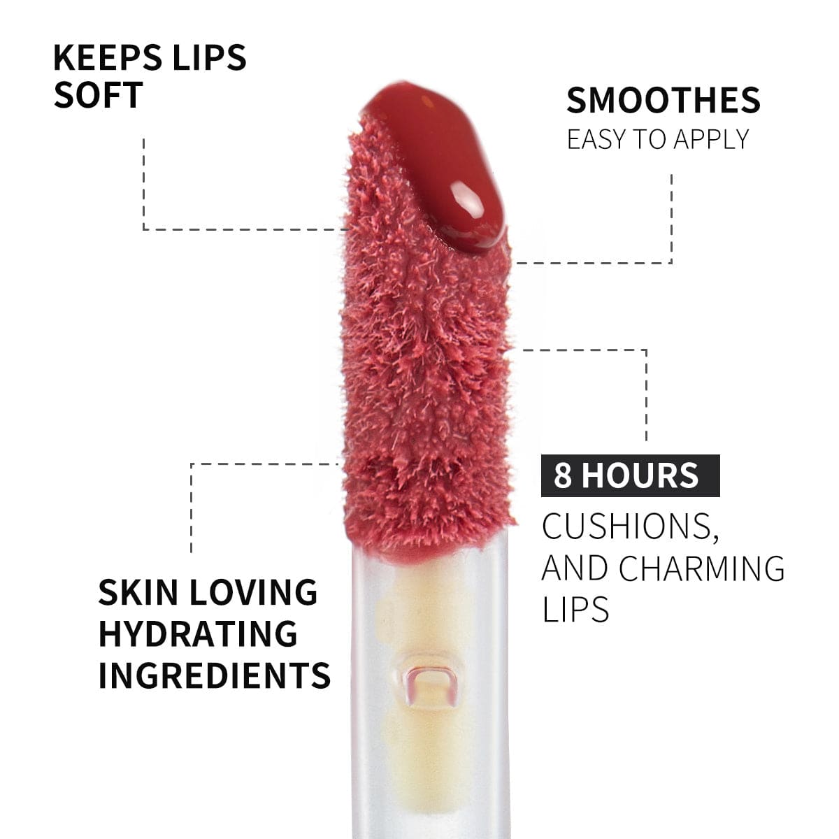 PHOFAY Rose Blooming Hydrating Lip Gloss - Trendy Hati