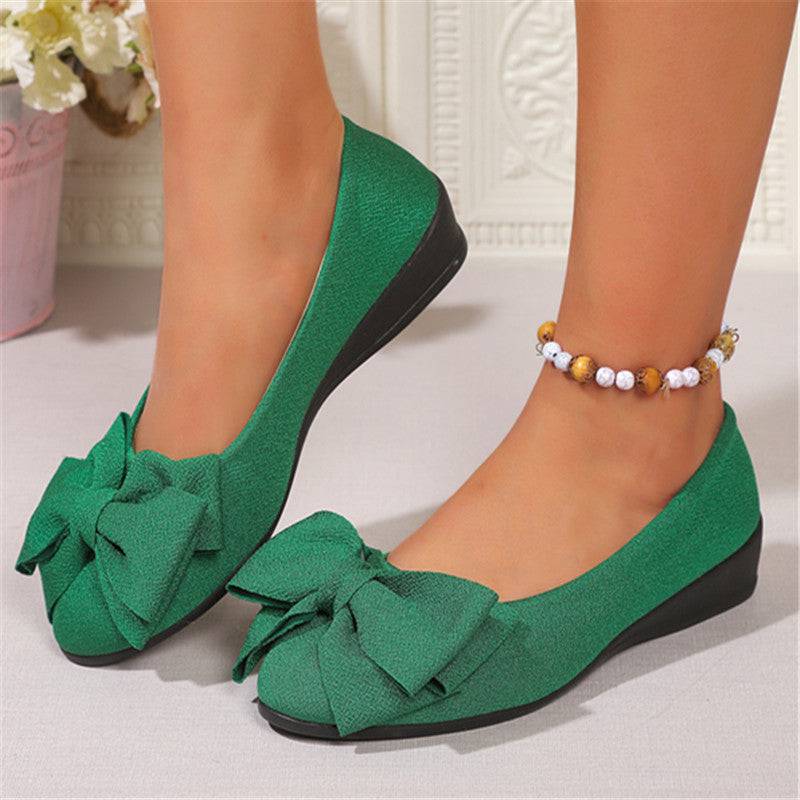 New Bowknot Flats Shoes Fashion Casual Round Toe Slip-on Shoes Loafers For Women - Trendy Hati