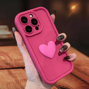 3D Love Suitable for Apple 15 Phone Protective Case Skin friendly Matte iPhone 14 ProMax Lens All Inclusive 16 - Trendy Hati