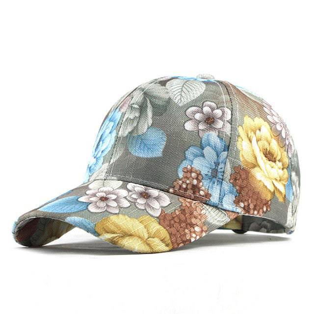 Fashion Women Floral Baseball Hat Caps Summer Spring Cotton - Trendy Hati