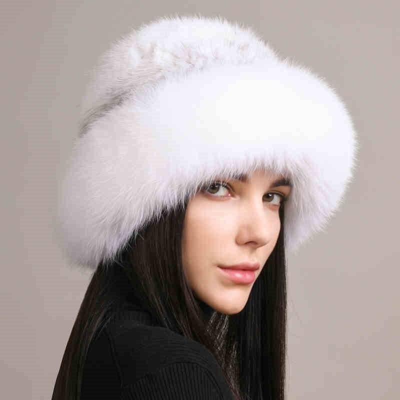 Mink Hair Hat Lady Braided Fur Winter Winter - Trendy Hati