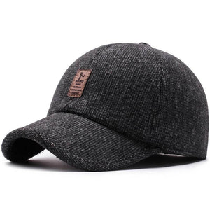 Men's Middle-aged And Elderly Woolen Baseball Caps - Trendy Hati