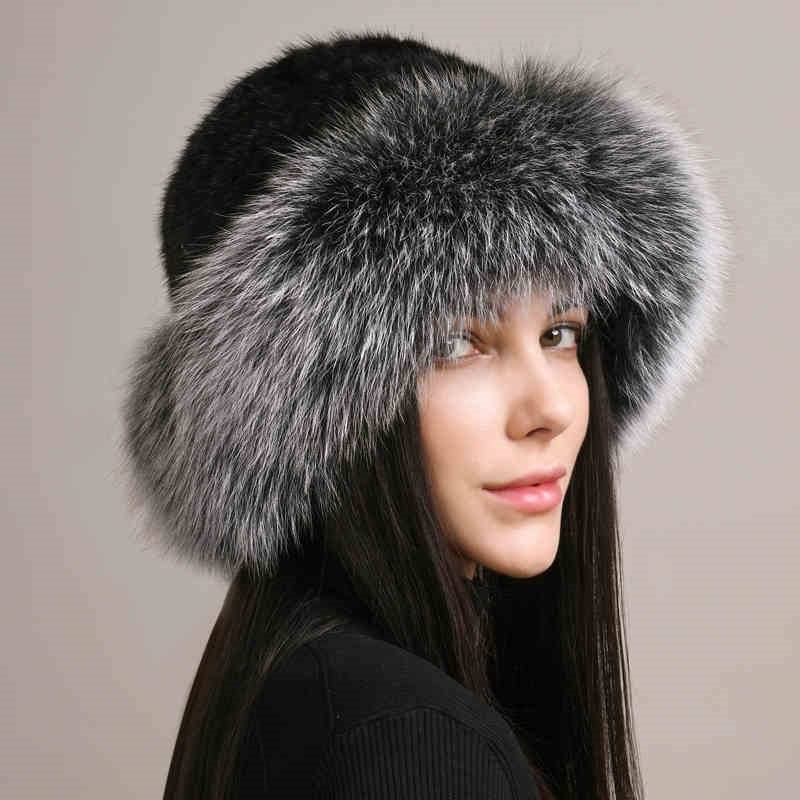 Mink Hair Hat Lady Braided Fur Winter Winter - Trendy Hati