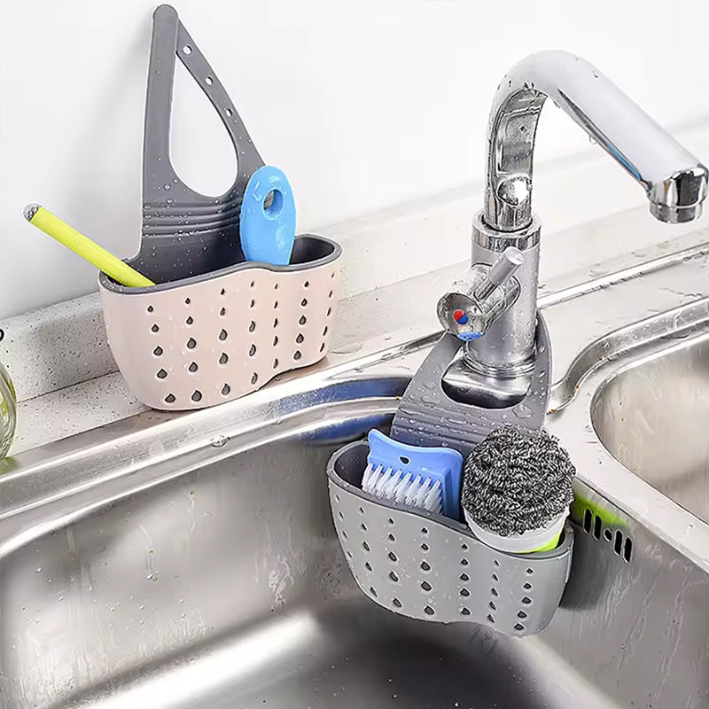 Kitchen sink drainer: a multi - functional organizer for countertop dishes, sponges. A handy kitchen accessory.