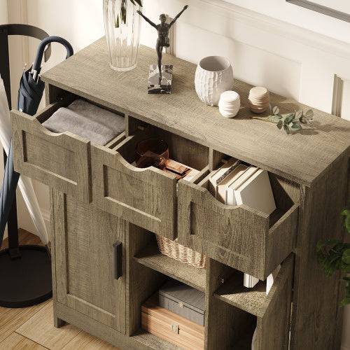 Storage Cabinets,Wooden Floor Cabinet,with Drawers And Shelves Storage Cabinets,Accent Cabinet For Living Room,Bedroom,Bathroom Furniture Home Decor - Trendy Hati