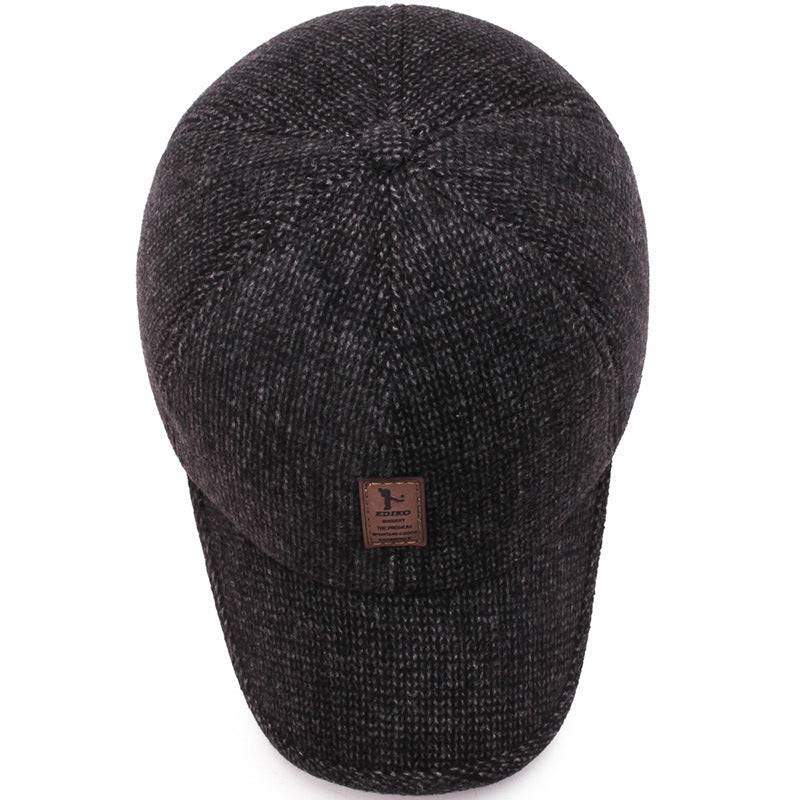 Men's Middle-aged And Elderly Woolen Baseball Caps - Trendy Hati