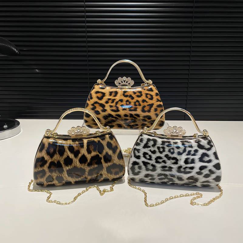 Leopard Print Fashion Retro Crossbody Bag For Women - Trendy Hati