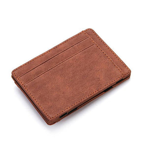 PU Creative Magic Wallet Flip Card Holder Men's Lady's Wallet Zipper Coin Purse Short - Trendy Hati