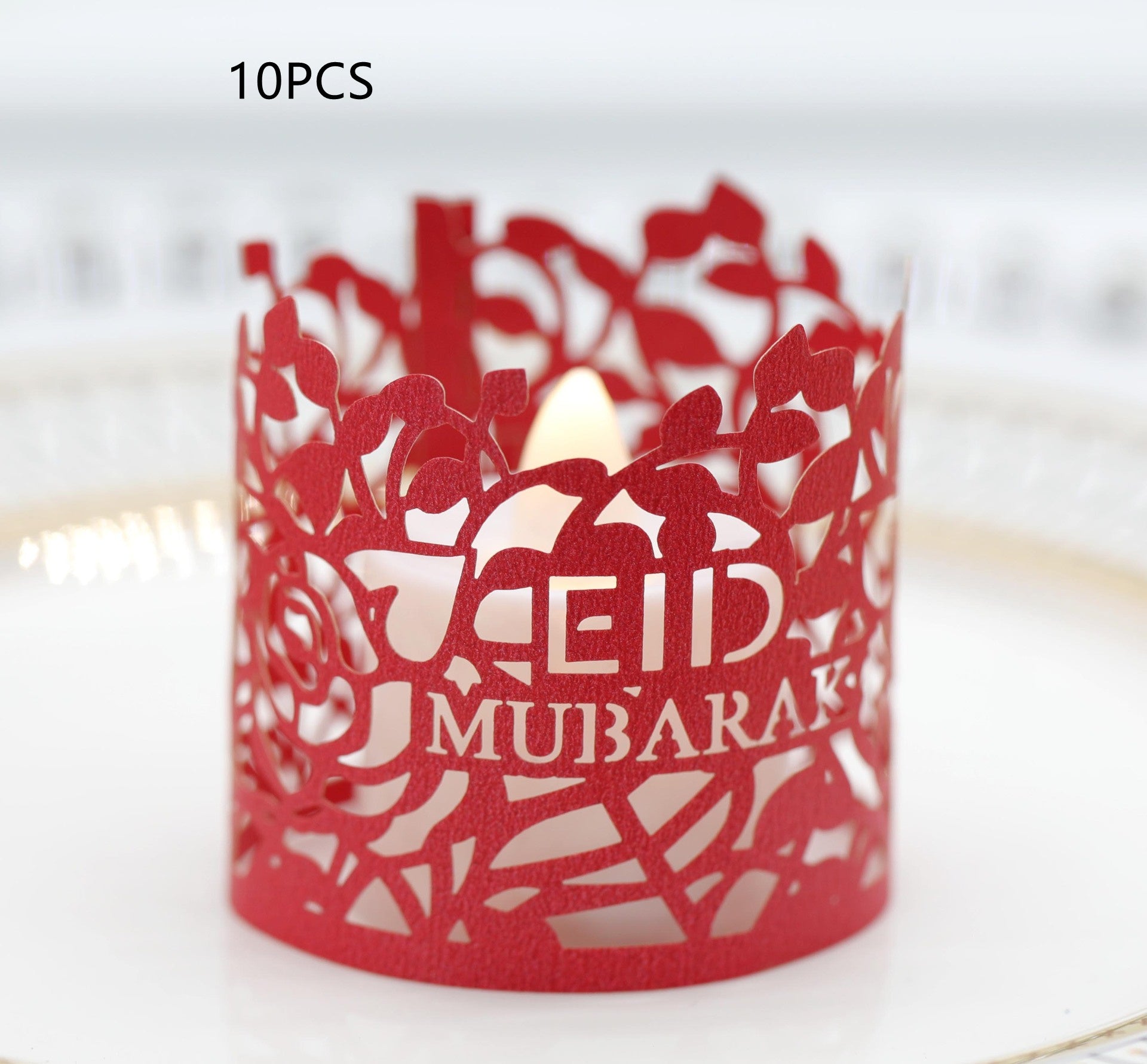 Ramadan Electronic Candle Lampshade Laser Cutout MOQ200