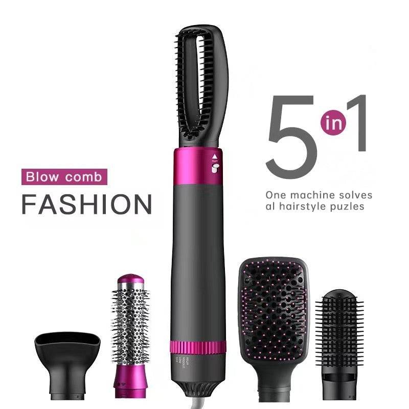 Professional 5 In 1 Hair Dryer Brush Dryer And Straightening Brush Electric Hair Styling Tool Automatic Hair Curler Beauty Supplies Gadgets - Trendy Hati