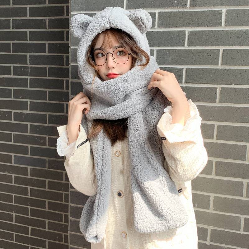 Cute winter plush scarf in autumn and winter - Trendy Hati