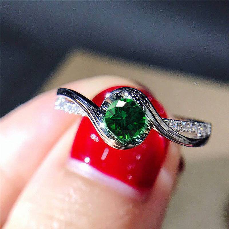 Creative Twisted Arm Eight Heart Eight Arrow Zircon Ring for Women's Engagement Ring - Trendy Hati