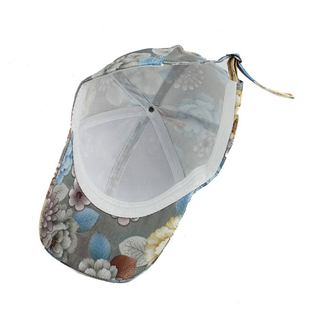 Fashion Women Floral Baseball Hat Caps Summer Spring Cotton - Trendy Hati