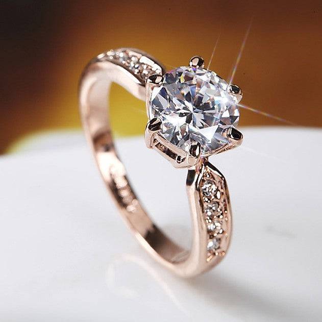 Elegant and luxurious wedding ring, women's Korean version of the living mouth ring - Trendy Hati