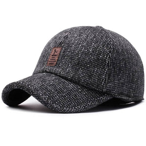 Men's Middle-aged And Elderly Woolen Baseball Caps - Trendy Hati