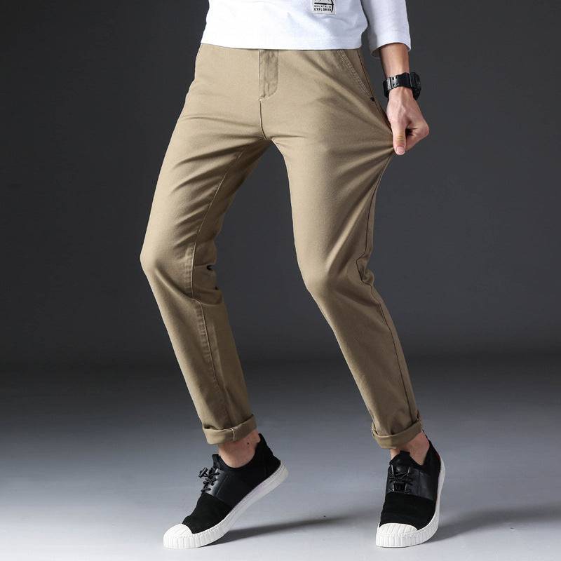 Casual Trousers Slim Fit Straight Men - Trendy Hati