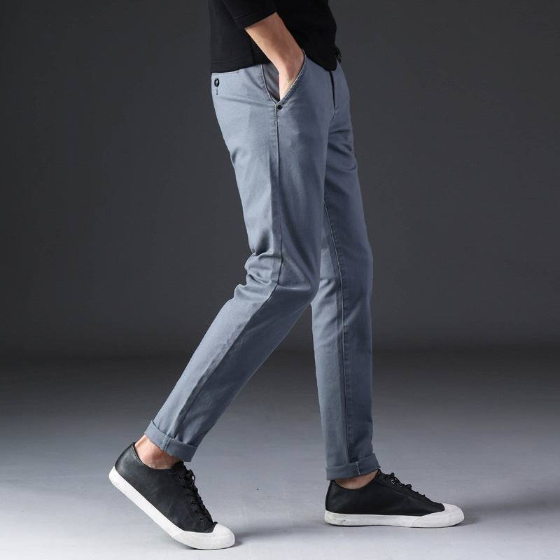 Casual Trousers Slim Fit Straight Men - Trendy Hati