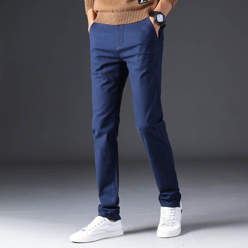 Casual Trousers Slim Fit Straight Men - Trendy Hati