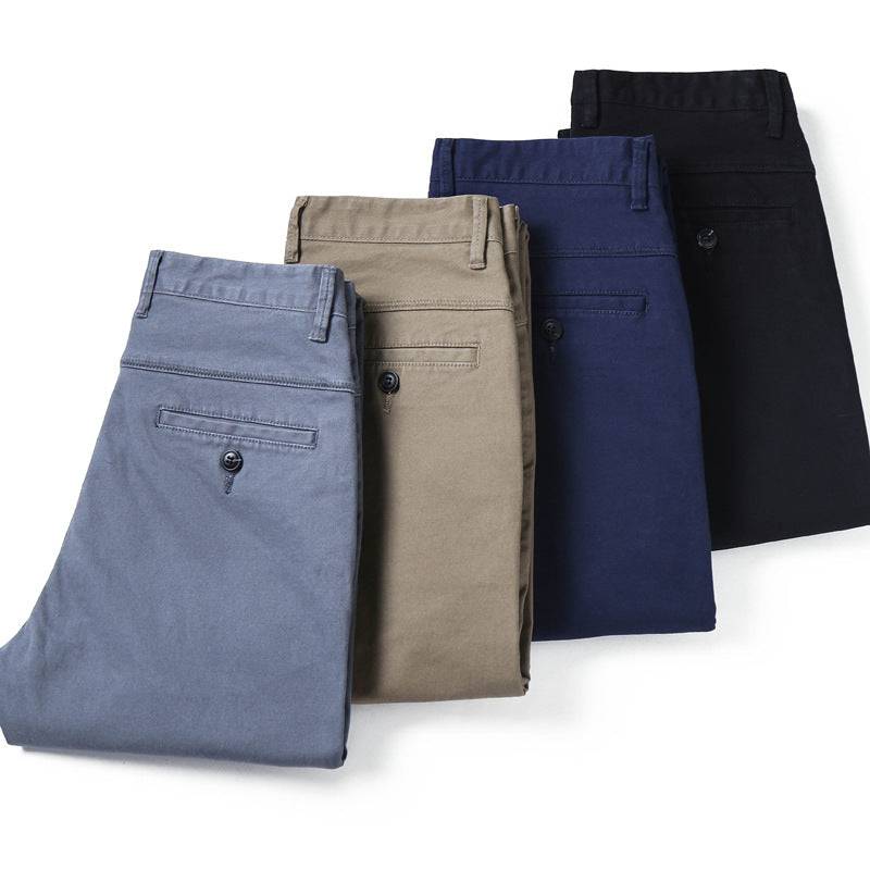 Casual Trousers Slim Fit Straight Men - Trendy Hati