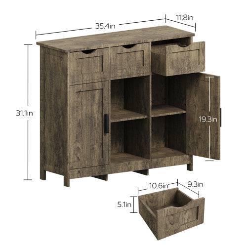 Storage Cabinets,Wooden Floor Cabinet,with Drawers And Shelves Storage Cabinets,Accent Cabinet For Living Room,Bedroom,Bathroom Furniture Home Decor - Trendy Hati