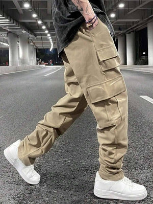 Multi-pocket Pants Loose Casual - Trendy Hati