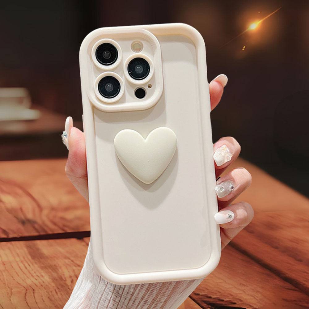 3D Love Suitable for Apple 15 Phone Protective Case Skin friendly Matte iPhone 14 ProMax Lens All Inclusive 16 - Trendy Hati