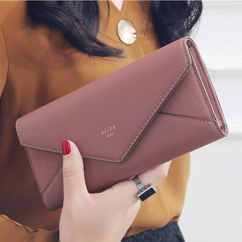 Style Envelope Designer Clutch Wallets For Women Hasp Pocket To Coin Card Holder Female Purses Long Wallet Ladies - Trendy Hati