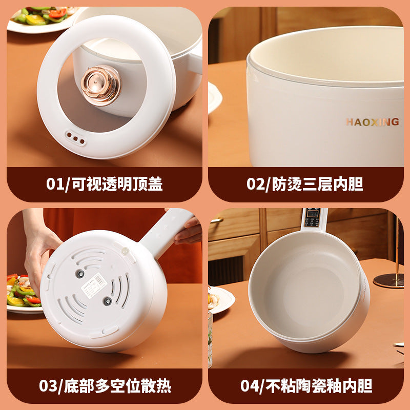 Multi-function Electric Cooking Pot Dormitory Student Household Small Electric Pot Integrated Electric Fried Noodles 1 Person 2 Non-stick Electric Hot Pot