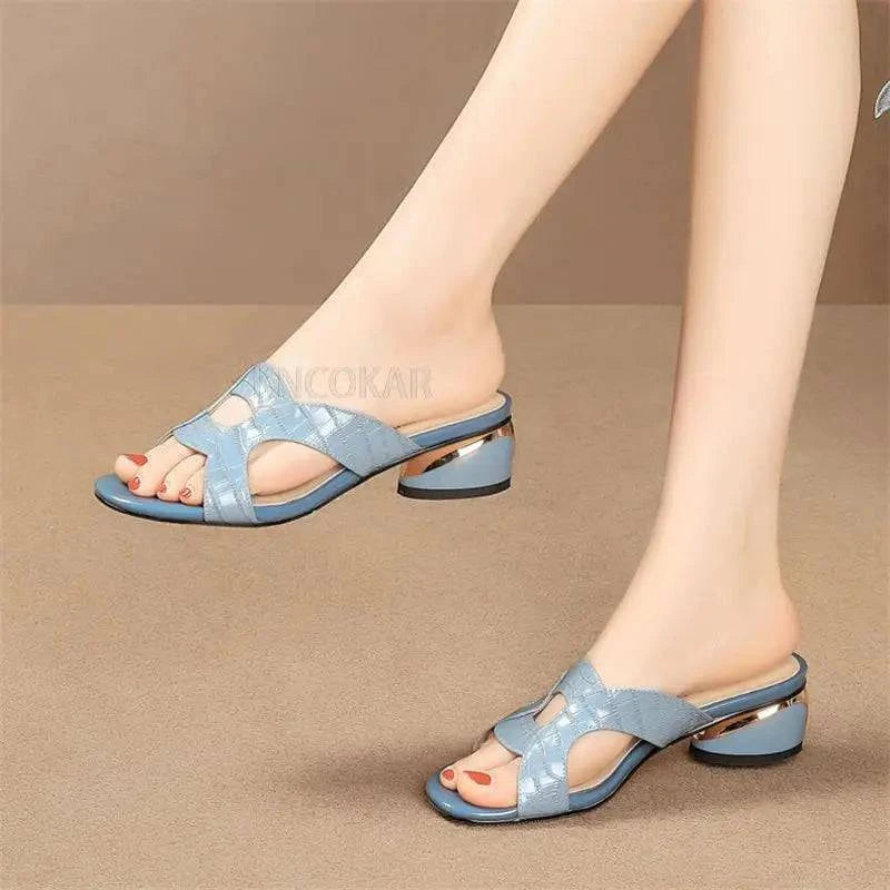 New Women's Slippers Summer Peep Toe Sandals - Trendy Hati