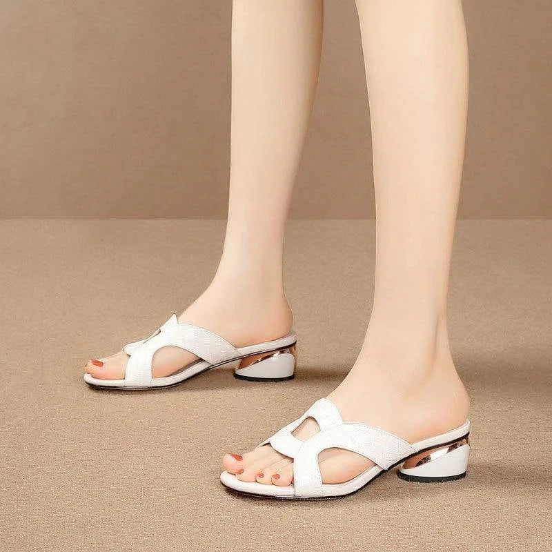 New Women's Slippers Summer Peep Toe Sandals - Trendy Hati