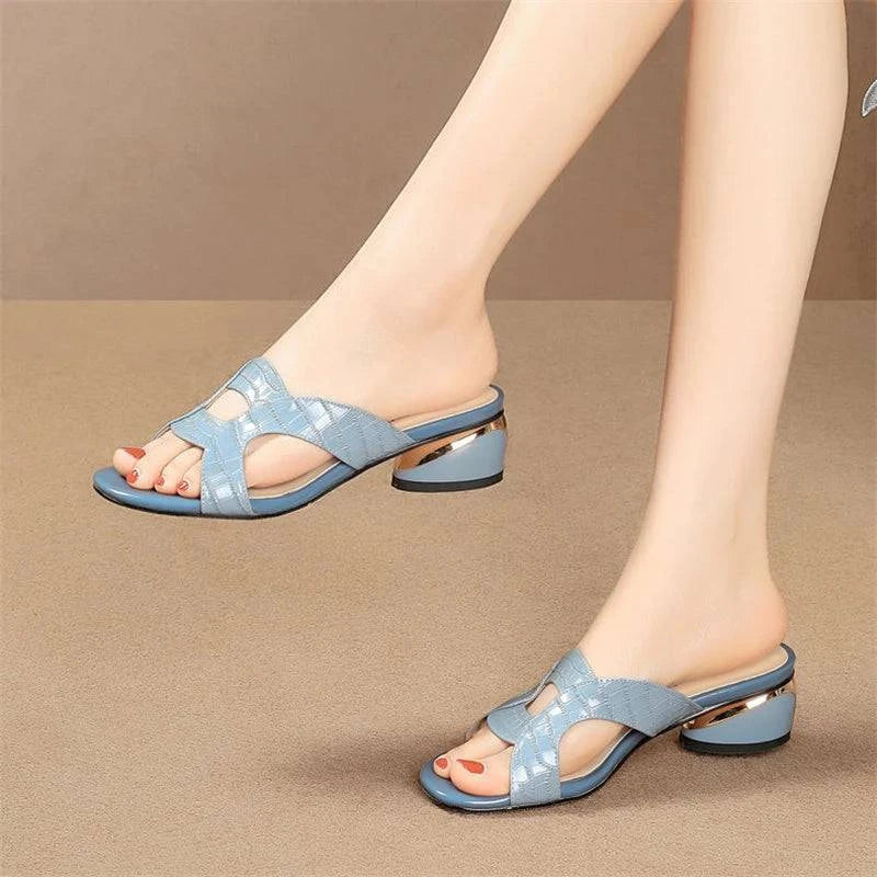 New Women's Slippers Summer Peep Toe Sandals - Trendy Hati