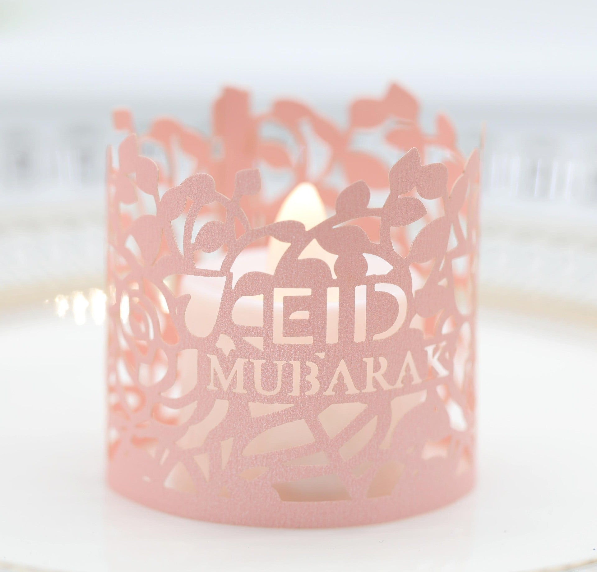 Ramadan Electronic Candle Lampshade Laser Cutout MOQ200