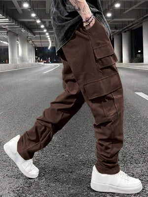 Multi-pocket Pants Loose Casual - Trendy Hati