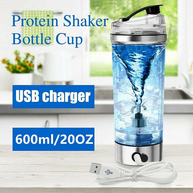 Electric Protein Shake Stirrer USB Shake Bottle Milk Coffee Blender Kettle Sports And Fitness Charging Electric Shaker Cup - Trendy Hati