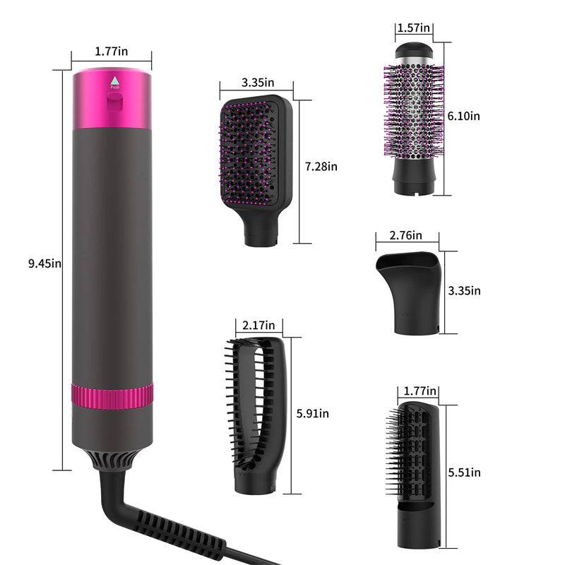 Professional 5 In 1 Hair Dryer Brush Dryer And Straightening Brush Electric Hair Styling Tool Automatic Hair Curler Beauty Supplies Gadgets - Trendy Hati