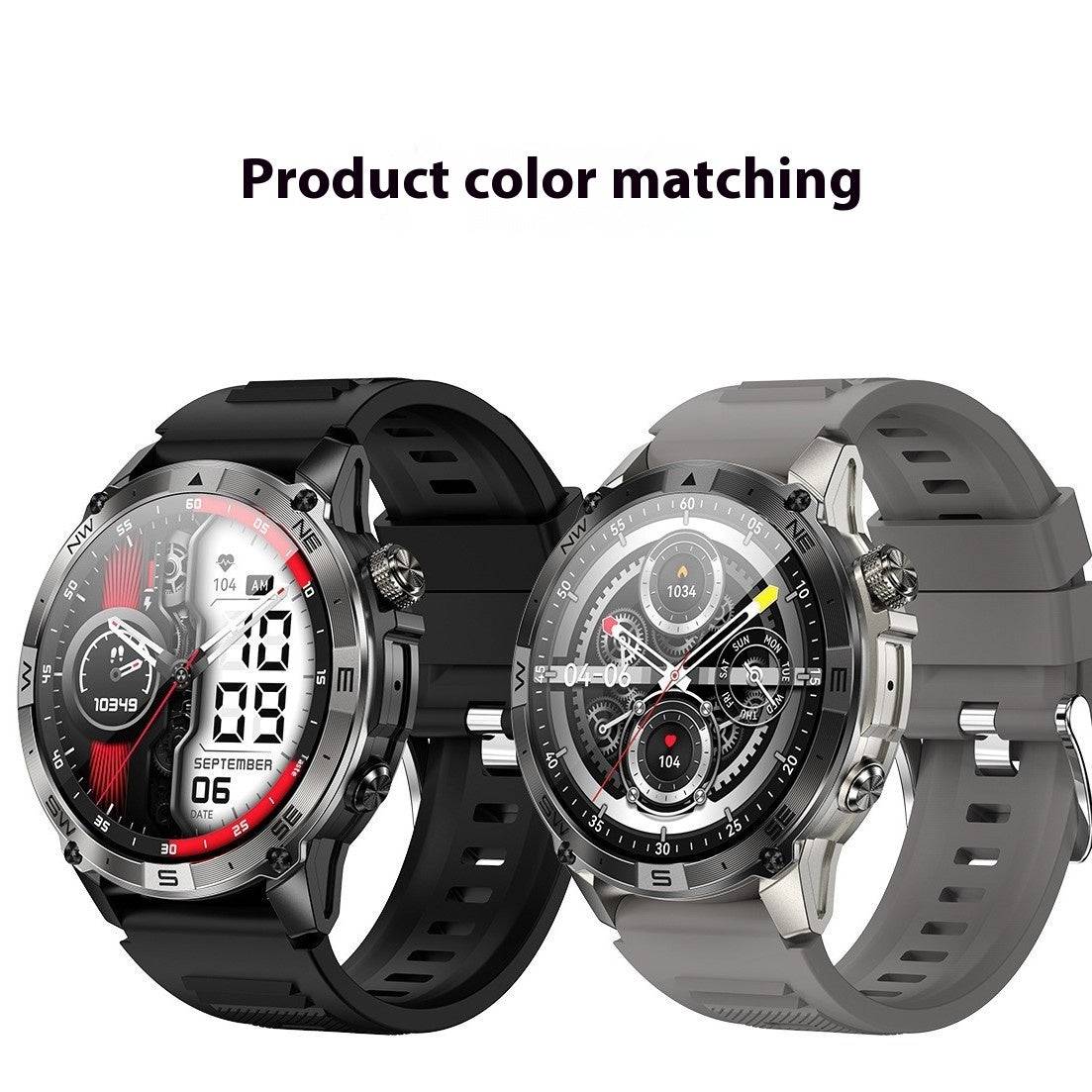 Multifunctional Altitude Pressure Compass Heart Rate Blood Oxygen Sports Waterproof GPS Smart Watch - Trendy Hati