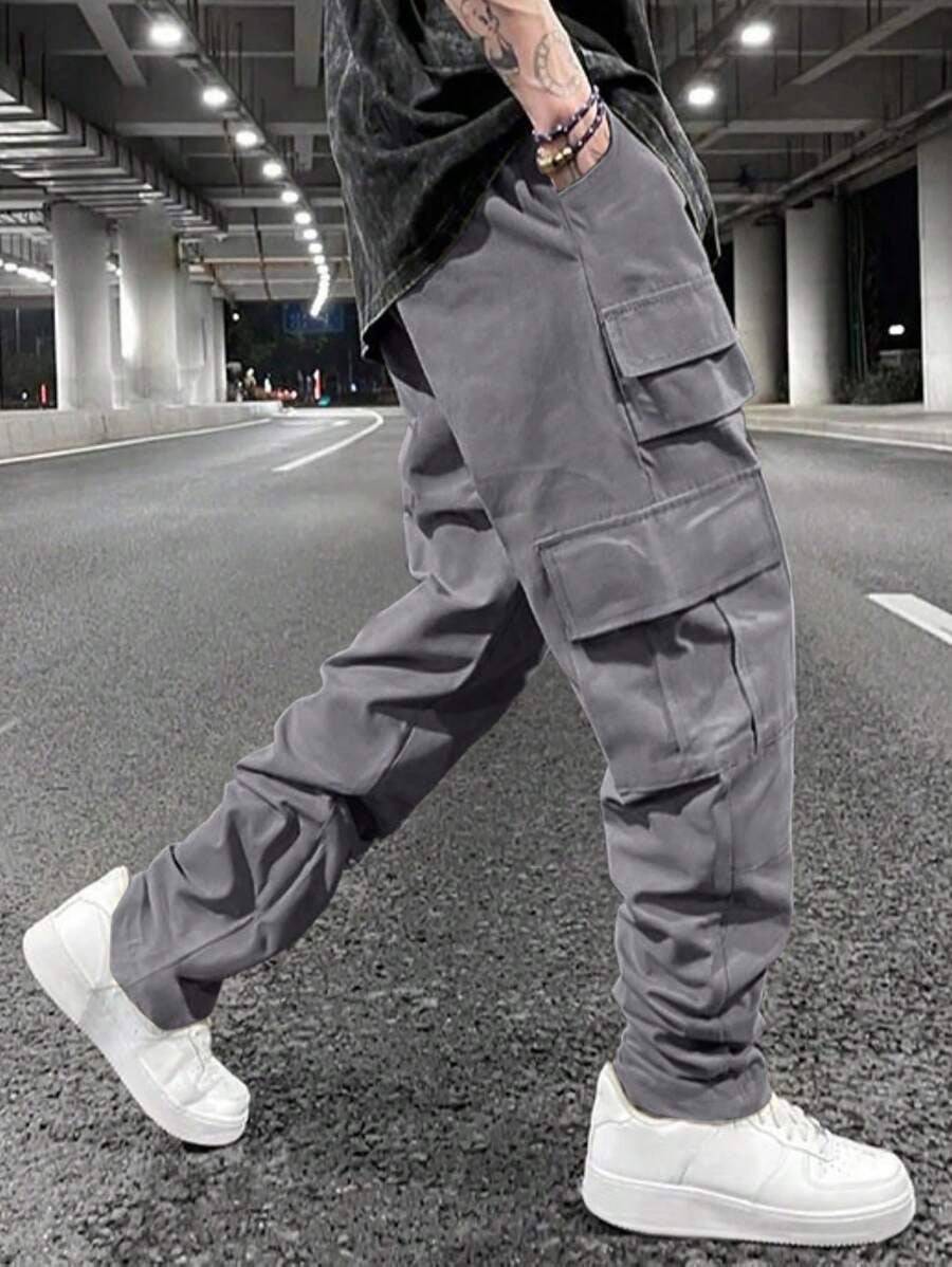 Multi-pocket Pants Loose Casual - Trendy Hati