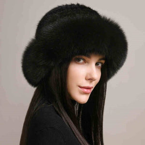 Mink Hair Hat Lady Braided Fur Winter Winter - Trendy Hati