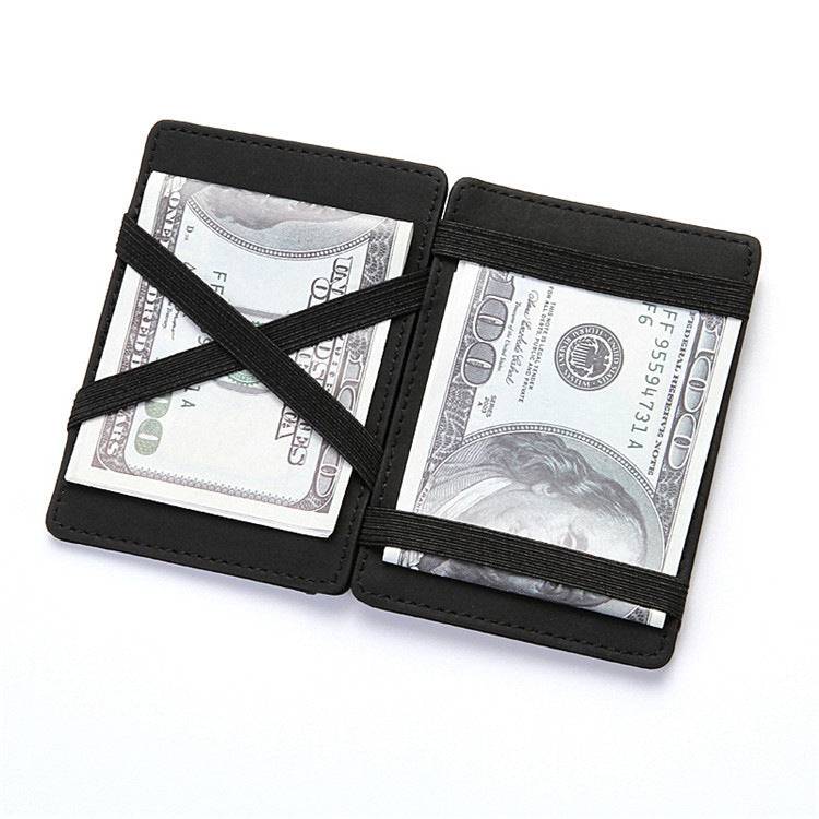 PU Creative Magic Wallet Flip Card Holder Men's Lady's Wallet Zipper Coin Purse Short - Trendy Hati