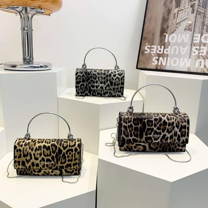 Women's Fashion Leopard-print Shoulder Bag - Trendy Hati