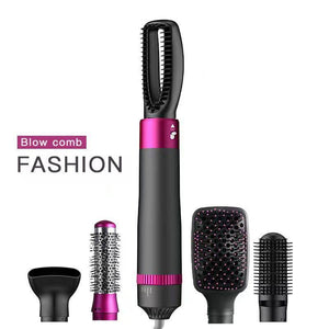 Professional 5 In 1 Hair Dryer Brush Dryer And Straightening Brush Electric Hair Styling Tool Automatic Hair Curler Beauty Supplies Gadgets - Trendy Hati